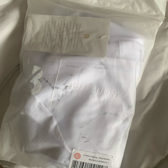 Buffbunny white marble Limitless leggings XL/G - Picture 3 of 3